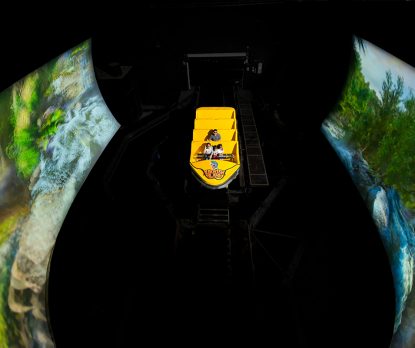 Boat inside Immersive Tunnel Section of Superflume