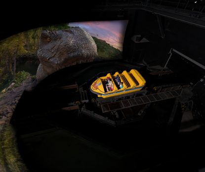 Jurassic Island film onscreen aboard Superflume